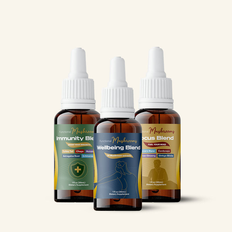 Mushroom Extract Bundle (Wellbeing, Focus and Immunity)